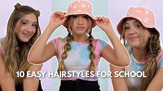 10 EASY HEATLESS BACK TO SCHOOL HAIRSTYLES [upl. by Terena162]