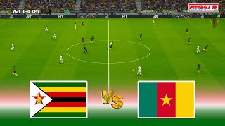 ZIMBABWE vs CAMEROON  Africa Cup of Nations Qualifiers  Full Match All Goals  PES 2021 Gameplay [upl. by Inman]