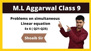 Class 9  ML Aggarwal  Problems on Simultaneous Linear Equation  Ex 6  Part 05 [upl. by Benni]