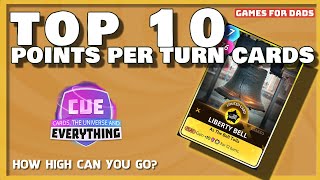 Top 10 Points Per Turn Cards  CUE Cards Universe amp Everything [upl. by Ilesara654]