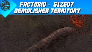 Factorio  S12E07  Space Age DLC  Demolisher Territory [upl. by Dnalon]