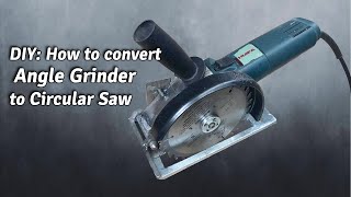 DIY Convert Angle Grinder to Circular Saw  angle grinder cutting jig  angle grinder attachment [upl. by Eelarac]