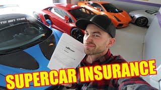 How much does Insurance Cost for a Supercar Collection [upl. by Burnsed]