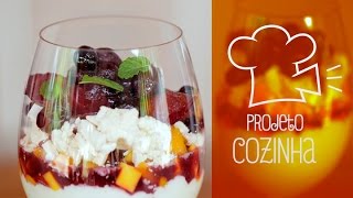 VERRINE DE CREME COM FRUTAS VERMELHAS  CREAM WITH RED FRUITS VERRINE [upl. by Jordon]