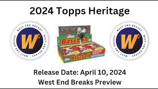 2024 Topps HERITAGE MLB PREVIEW TIERED TEAMS BEST ROOKIES AUTOS  West End Breaks [upl. by Fleece]