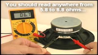 How to test a speaker with a Meter Easy audio technical information [upl. by Maxma]