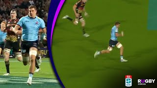 Will Harris turns on the afterburners for 95m Waratahs try [upl. by Alletsyrc]