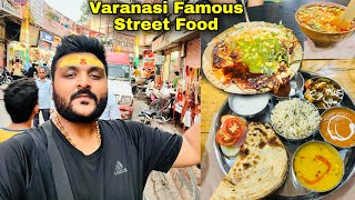 Varanasi famous Street Food  Kashi Vishwanath Darshan with all details  best hotel food amp more [upl. by Derwon]