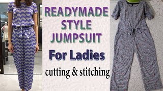 Readymade Style Jumpsuit for Ladies cutting and stitching [upl. by Alic]