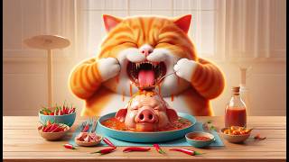 MUKBANG KEPALA BABI PEDAS KUCING OYEN cat cute catlover catvideos cutecat aiimages aicats [upl. by Notnyw638]