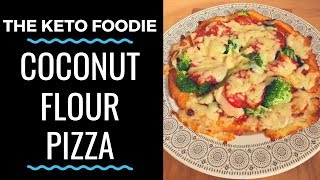 Easy Keto Recipe  Pizza with Coconut Flour Fat Head Dough  The Keto Foodie [upl. by Housum]