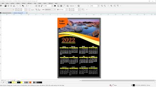 Calendar design in coreldraw [upl. by Nawotna]