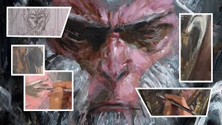 Black Myth Wukong Painting timelapse [upl. by Sholom]