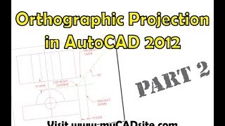 Orthographic Project in AutoCAD  3D viewing  Part 2 [upl. by Georgia120]