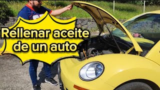 COMO RELLENAR ACEITE AL MOTOR DE UN AUTO [upl. by Leverett]