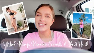 12 Week Bump Running Errands amp Thrifting Haul [upl. by Mendoza375]