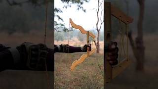 How to make Bamboo Bow And Arrow At Home diy craft youtubeshorts wood bamboo [upl. by Nowtna]