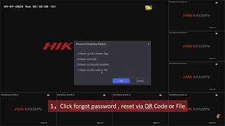 How to reset password on NVRDVR EUI via HPP20240712 Hikvision [upl. by Cheshire]