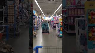 Stalking a driverless floor sweeper at Walmart🤣🤣 [upl. by Ereveniug]