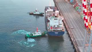 docking container ship and carship [upl. by Boyden790]