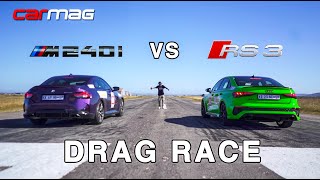 DRAG RACE BMW M240i xDrive vs Audi RS 3 [upl. by Caryn]