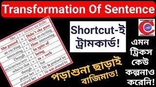 Changing Sentence New Technique  Transformation of Sentence Shortcut Easy Method  SSC  HSC  BCS [upl. by Eirol756]