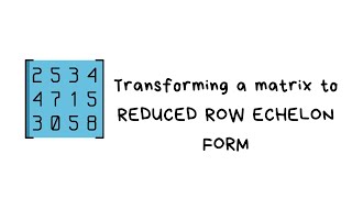 Transforming a matrix to reduced row echelon formMatrix algebraBsc mathematicsEngineering maths [upl. by Burdett765]