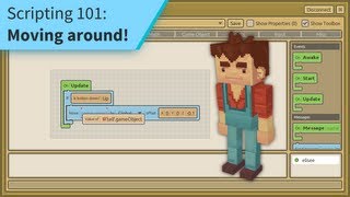 CraftStudio Visual Scripting  Moving a character with the arrow keys [upl. by Assilem406]