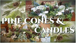 DIY Holiday Centerpieces  Pine Cone amp Candles [upl. by Levitus731]