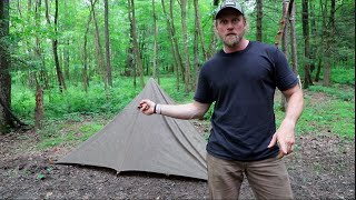 Create a Fully Enclosed Tipi with a Tarp Survival Shelter Easy Tarp Tipi [upl. by Aloise]