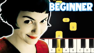 Comptine Dun Autre Été  Yann Tiersen  Beginner Piano Tutorial  Easy Piano [upl. by Airamasor]