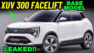 XUV300 Facelift 2023 Base Mode Leaked‼️ xuv300 facelift 2023 xuv 300 price [upl. by Ranita]