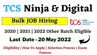 TCS Digital  Ninja off campus Hiring 2022  2021  2020  TCS Integrated Test PatternITP 2022 [upl. by Eocsor]