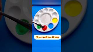 Colour mixing status Blue Yellow Green white art colourmixing colorscolcourartpaintmixing [upl. by Aneloaup]