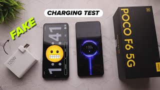 POCO F6 Charging Test 0 To 100 Heating ⚡ 120W Changer So Bad😩 [upl. by Komara]