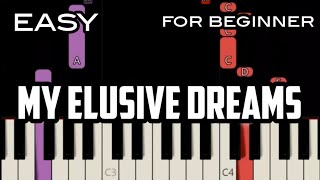 MY ELUSIVE DREAMS  LYRICS   TOM JONES  EASY PIANO [upl. by Ecirtram]