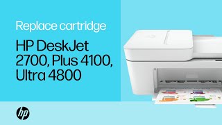 Replace Ink Cartridges  HP DeskJet 2700 Plus 4100 Ultra 4800 Printer Series  HP Support [upl. by Lybis335]