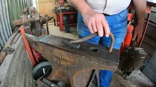 Amateur Blacksmithing  Anvil work holder [upl. by Rawden]