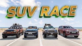 SUVs vs Crossover Race  Extreme BeamNG Drive Road Rage [upl. by Aon]