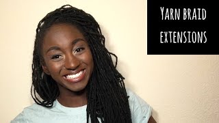 CHEAP amp EASY YARN BRAID EXTENSIONS on sisterdreadlocks [upl. by Janina]