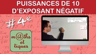 Utiliser les puissances de 10 dexposant négatif  Quatrième [upl. by Sotnas62]