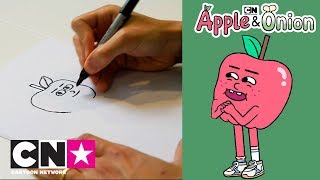 Eplet og Løken  Finn ut hvordan man tegner Eplet  Norsk Cartoon Network [upl. by Ahsertal39]