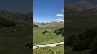 View across the campoimperatore as you drive in the gransasso national park abruzzo italy [upl. by Stodder]