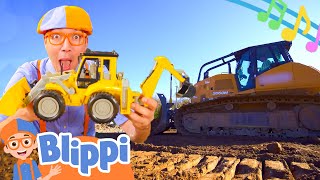 Blippis Bulldozer Song  BRAND NEW Blippi Excavator Construction Songs for Kids [upl. by Anairdna385]