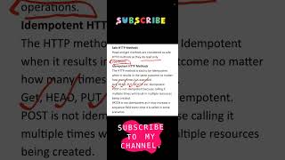 Safe Http methods  Idempotent http methods interview  api qa testing short [upl. by Neeoma159]