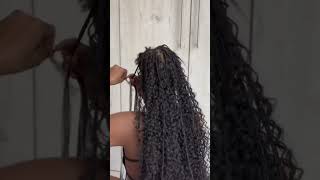 DIY Boho Knotless Braids using semi curly bulk human braiding hair4packs 24 inches😍😍😍 [upl. by Adieno]