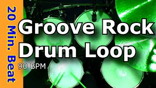 Groove Rock 90 BPM Extended Drum Loop Mix JimDooleynet [upl. by Neona]