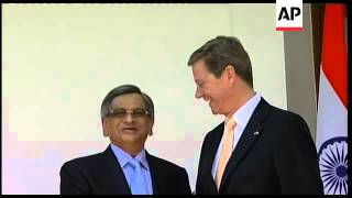 German FM Westerwelle meets Indian FM Krishna [upl. by Ainniz466]