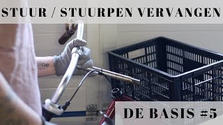 Fiets stuur  stuurpen demonteren  Fietsstuur vervangen [upl. by Mitman]