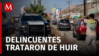 En Tijuana enfrentamiento entre policías y delincuentes deja 2 muertos [upl. by Aip]